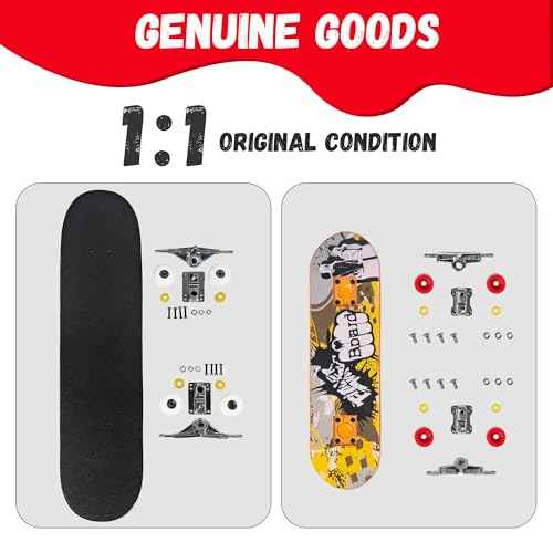 BROKIG TechToy Finger Skateboards Park for Kids,Mini Fingerboard Skatepark Training Finger Boards Toys Ramp Set Kit Boys Gift (HB06)