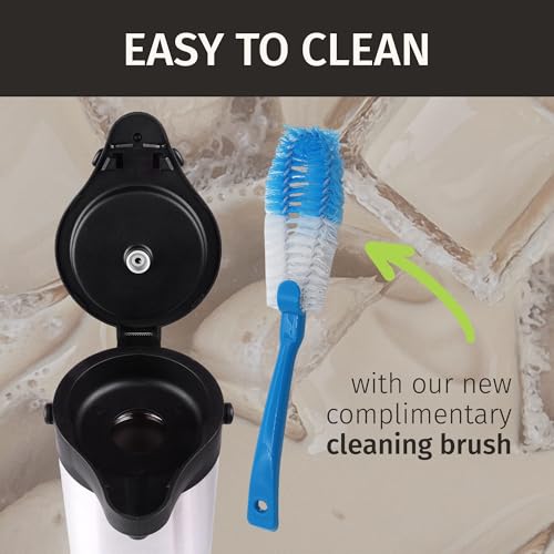 Coffee Carafe Airpot & Cleaning Brush - 101oz / 3L Airpot 12 Hours Hot Water Dispenser or 36 Hours Cold Drink Dispenser wi...