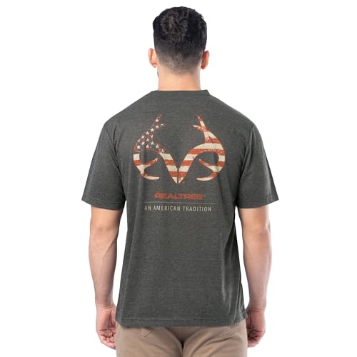 Realtree Mens Short Sleeve Graphic Performance Tee, Moisture Wicking Lightweight T-Shirt for Hunting and Outdoor Lifestyle