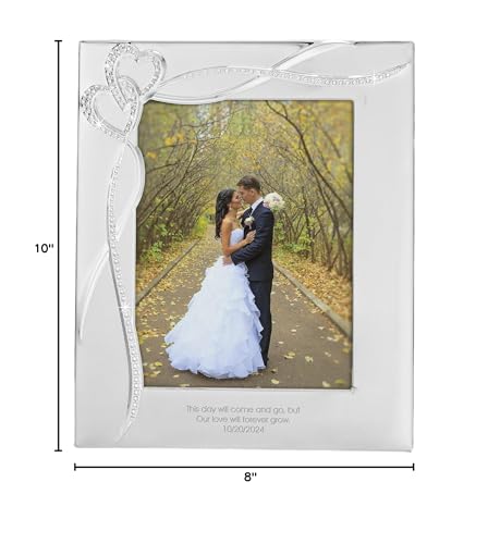 THINGS REMEMBERED Engraved Intertwined Heart 8" x 10" Picture Frame (Free Customization)
