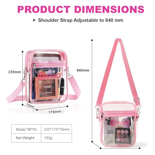 Contixo Clear Bag for Stadium Events - PVC Crossbody Bag, Clear Purse Messenger Bag for Kids, Concerts Sports Events Festi...