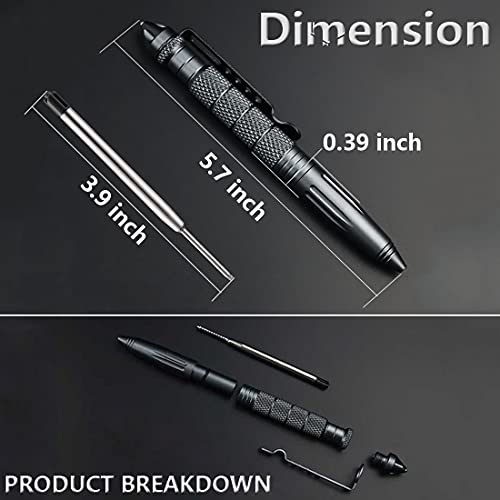 Lsqurel Tungsten Steel Tactical Pen for Glass Breaker Mutifunction Defense Pen (4 Pack)