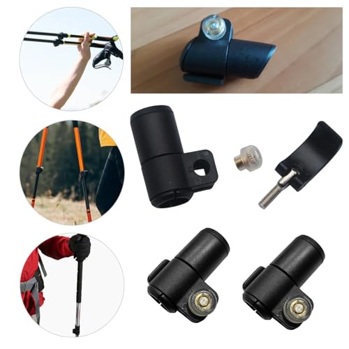 SquEqu 2 Pack Hiking Pole External Lock Parts Trekking Poles Replacement Quick Release External Flip Locks for Outdoor Cli...