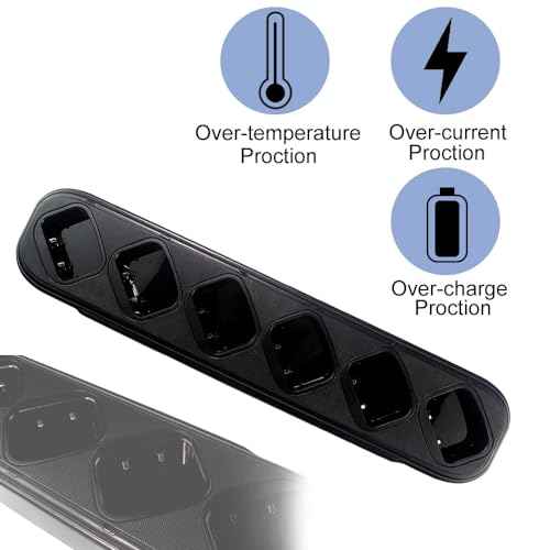 UV-9R Six Way Charger Desktop for BAOFENG UV-9G Radio 6-Way Charger Base Compatible with UV-9R Plus Walkie Talkie Accessories GMRS-9R GT-3WP