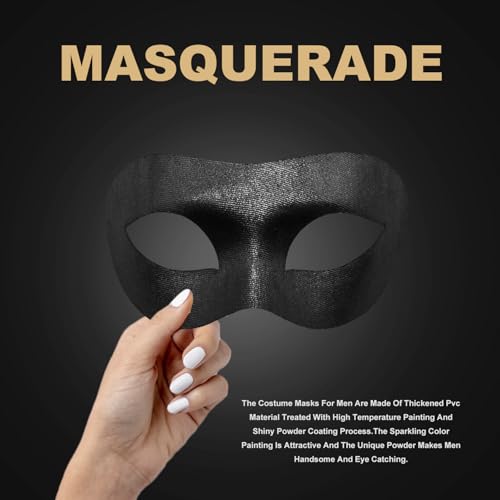 Aqearl Couple Masquerade Mask for Women Men Shiny Venetian Mask Halloween Mask for Party Prom Ball Costume Lace Masks