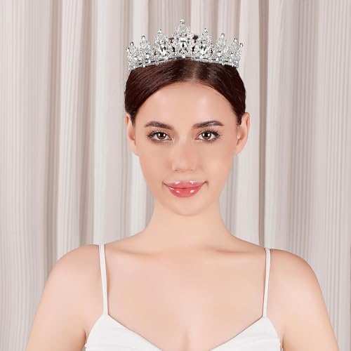 Tiara for Women, Crown and Tiara for Girl Princess, Bride Wedding Happy Birthday Halloween Cosplay Hair Accessories Decora...