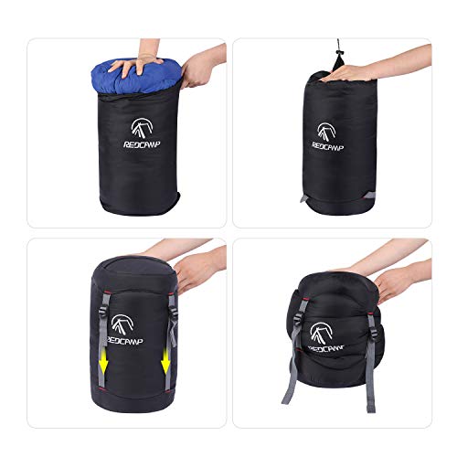 REDCAMP Nylon Compression Stuff Sack, 10L/17L/27L/40L Lightweight Sleeping Bag Compression Sack Great for Backpacking, Hik...