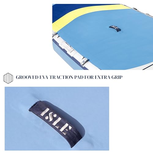 ISLE Megalodon Inflatable Stand Up Paddle Board & iSUP Bundle Accessory Pack - Up to 1,050 lbs Capacity — Durable, Lightwe...