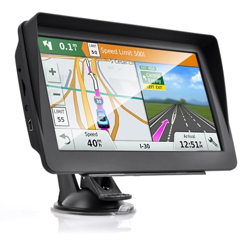 GPS Navigator for Car 7-inch HD Touch Screen Voice Turn Alert Speed Limit Red Light Alert Truck Car GPS Navigation with pr...