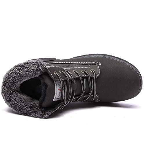 ANJOUFEMME Womens Hiking Snow Winter Boots - Waterproof Work Ankle Boots for Women Comfortable Warm Fur Boots for Backpack...