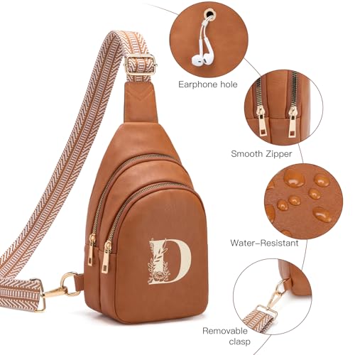 Viverte Crossbody Bags for Women Initial Sling Bag Cross Body Fanny Packs Personalized Gifts for Mom Women Wife