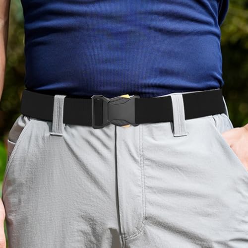 Tactical Nylon Belt for Men, Men Casual Belt for Hiking Rigger Work - Quick Release Outdoor Use