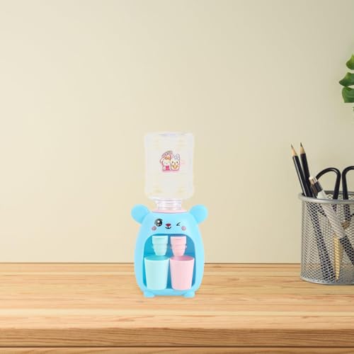 Kids Water Dispenser Toy Mini Water Machine Toy Children Lovely Water Dispenser Drink Water Machine Toy for Kids (Blue)