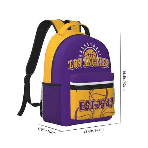 Los Angeles Backpack for Boys Girls, Sports Backpack,Suitable For School Use,Gift For Men Women Fans