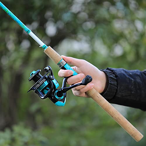 Sougayilang Fishing Rod and Reel Combo, 2-Piece 5-Foot 6-Inch Graphite & Fiberglass Rod, Durable and Strong, Quickset Ant...