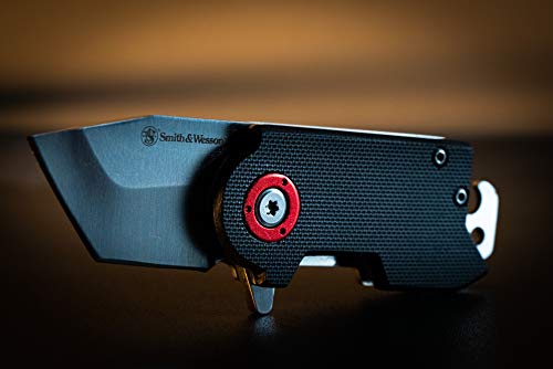 Smith & Wesson Benji 2.5in High Carbon S.S. Folding Keychain Knife with 1.75in Modified Tanto Blade and G10 Handle for Out...
