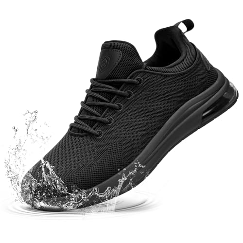 LARNMERN Men's Non Slip Work Shoes Waterproof Casual Walking Chef Kitchen Working Footwear Lightweight Breathable Snakers