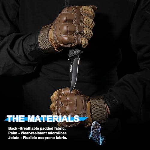 WTACTFUL Tactical Gloves for Men - Touch Screen - Airsoft Motorcycle Outdoor Costume