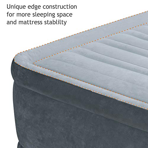 Intex Comfort Dura-Beam Airbed Internal Electric Pump Bed Height Elevated (2020 Model)