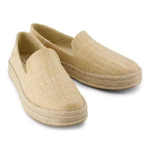 TOMS Womens Carolina Metallic Espadrille Slip On Flats Casual - Silver