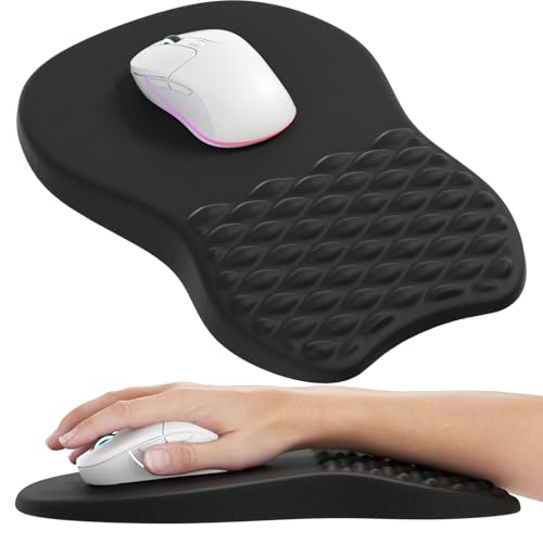MROCO Ergonomic Mouse Pad with Wrist Support, Wrist Rest Mousepads for Carpal Tunnel Pain Relief, Memory Foam Pad with Mas...
