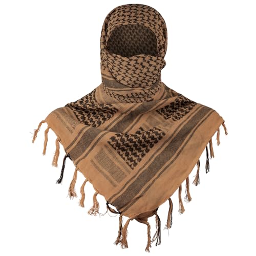 Aonal Military Shemagh Tactical Desert Scarf, 100% Cotton Keffiyeh Neck Head Scarf Wrap for Men Women