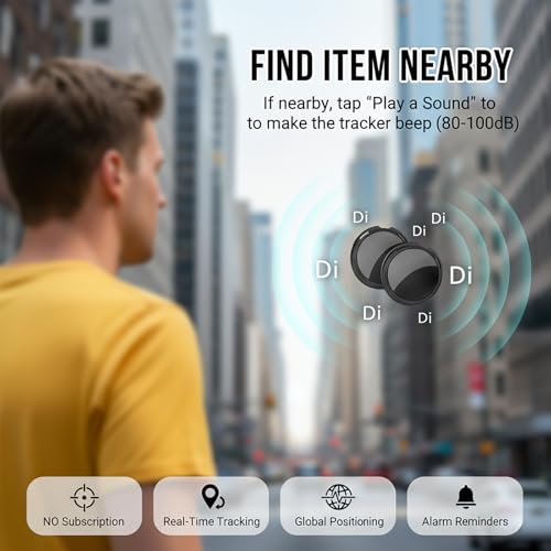 2 Pack GPS Tracker for Vehicles Pair with Apple Find My(iOS Only) Real Time Global Tracking Devices for Cars Hidden Magnet...