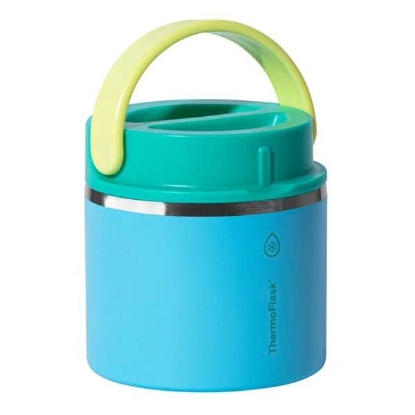 ThermoFlask 20 oz Insulated Food Jar, 2-Pack, Pink and Blue, Hot 12 Hours Cold 24 Hours (Blue and Green)