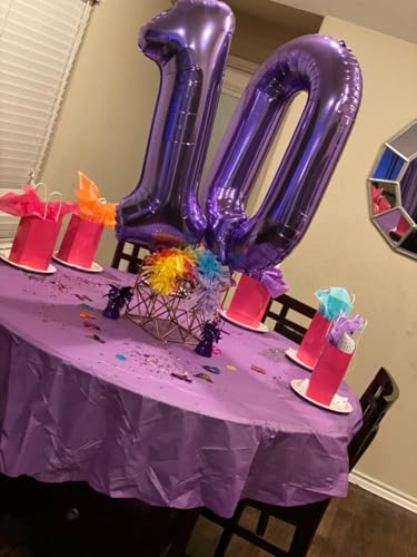 Numbers Balloon 3, 40 Inch Large Purple Balloon for Three Year Old Birthday Decor, 3 13 30 31 Birthday Party Decorations f...