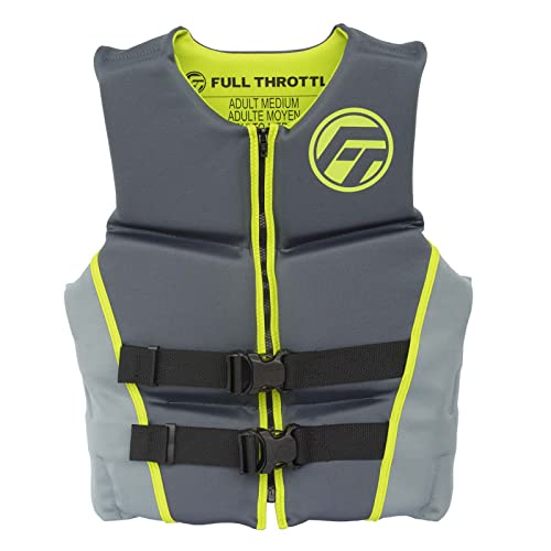 Full Throttle Adult Rapid Dry Neoprene USCGA Life Jacket for Water Sports, PWC & Boats
