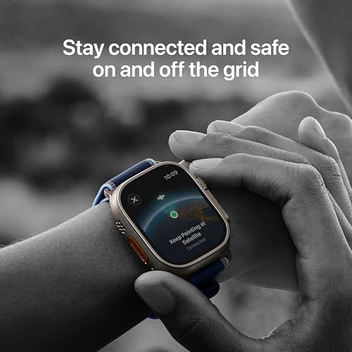 Apple Watch Ultra 3 [GPS + Cellular 49mm] Running & Multisport Smartwatch w/Rugged Titanium Case w/Black Alpine Loop - M. ...