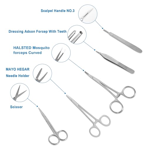 Spectabilis Suture Practice Kit for Medical Students, Silicone Pad Surgery Wounds Closure Suturing, Supplies for Vet Nursi...