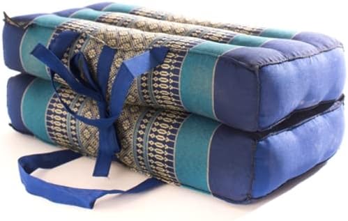 Zafuko Foldable Cushion - Organic Kapok Filling, use Folded and Unfolded for Meditation, Soft Yoga Prop, Portable Cushion