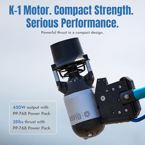 Bixpy K-1 Angler Pro Outboard Kit – Includes K1 Kayak Motor with Remote Control & Quick-Release Mount for Kayaks, Canoes, ...