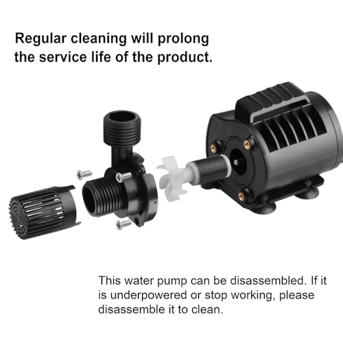 OTTFF 6.5W USB Submersible Clear Water Pump with Adjustable Flow Rate, Mini Pump for Aquarium