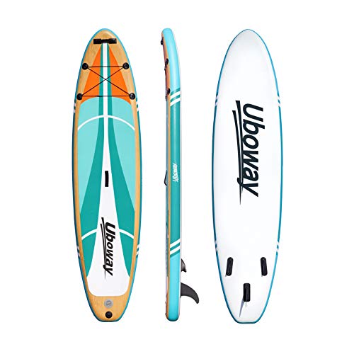 Uboway Inflatable Paddle Boards Stand Up: 10/11 feet SUP with Adjustable Paddle Backpack Pump Leash Fin Youth Adults Stand...