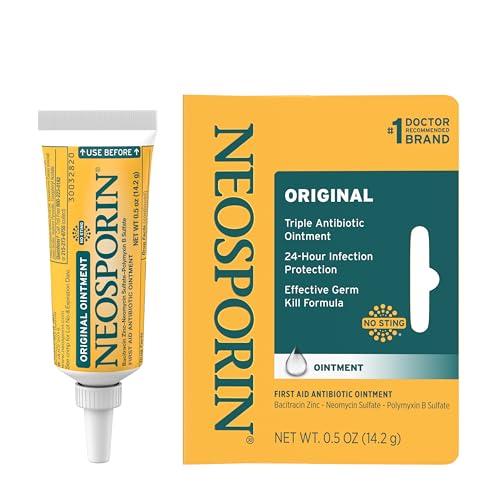 Neosporin Original First Aid Triple Antibiotic Ointment with Bacitracin Zinc for Infection Protection, Wound Care Treatmen...