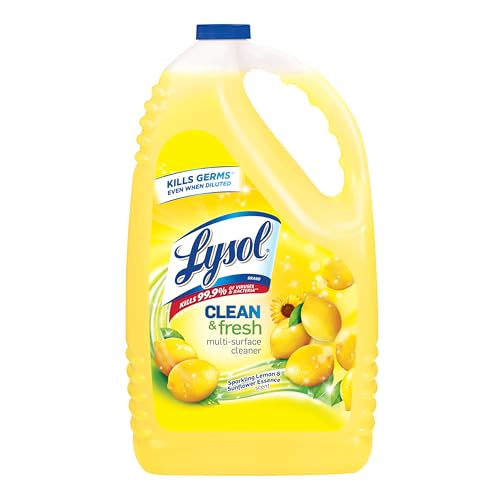 Lysol Multi-Surface Cleaner, Sanitizing and Disinfecting Pour, to Clean and Deodorize, Sparkling Lemon and Sunflower Essen...