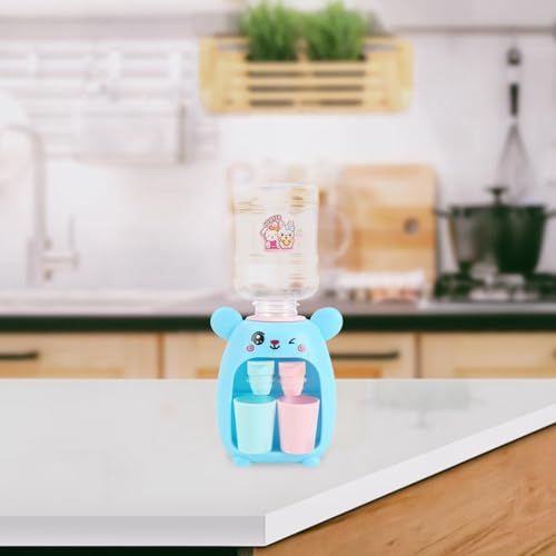 Kids Water Dispenser Toy Mini Water Machine Toy Children Lovely Water Dispenser Drink Water Machine Toy for Kids (Blue)