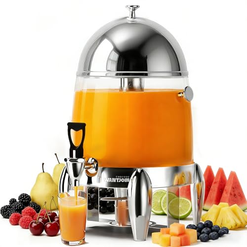 WantJoin Beverage Dispenser With Stand - 3.2 Gallon Drink Dispenser With Ice Core & Fuel Holder, Leakproof Spigot, Visible...