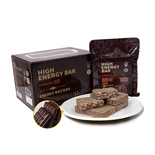Emergency Food Ration Bars, Chocolate Flavor Survival Tabs Supply for Outdoor Camping Emergency Snowstorm Earthquake Disas...