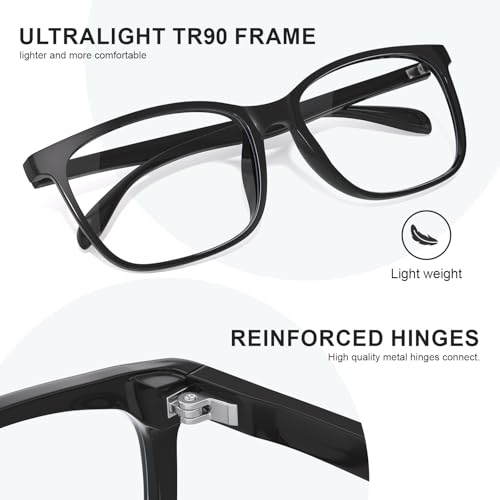 hunsquer Blue Light Glasses for Women Blue Light Blocking Glasses Men Computer Gaming Blue Screen Glasses Mens Blue Light ...