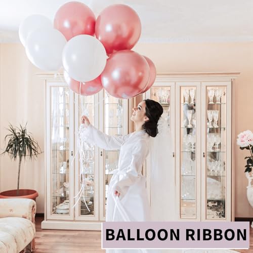 600 Yards White Curling Ribbon 1/5 Inch Balloon String Ribbon Thin Ribbons for Art Crafts Gift Wrapping Wedding Birthday P...