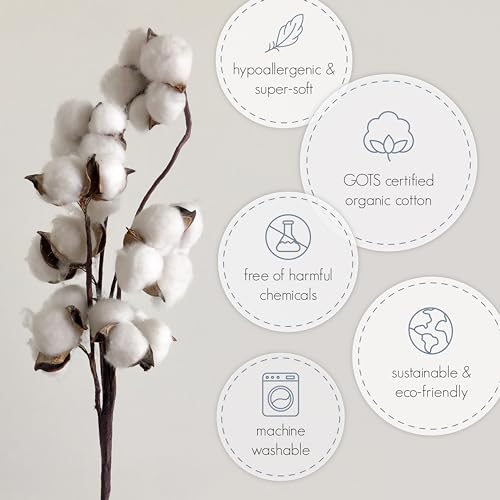 Ecolino Organic Cotton Baby Sleep Sack - 2-Way Zipper Baby Wearable Blanket - Infant Sleeping Bag Sack - 6-18 Months - Cherry