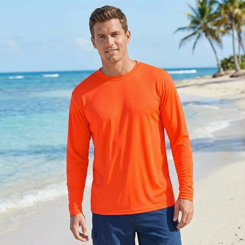Hardcore Men's Long Sleeve Loose Fit Rash Guard Surf Shirt Water Sports Swimwear