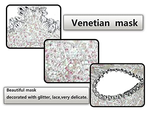 Geek-M Couple Masquerade Mask Women Men Mardi Gras Mask Costume Masks for Christmas Festival New Year Party