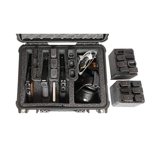 Case Club 3 Pistol & Accessory & Up to 23 Magazines Pre-Cut Waterproof Case with Silica Gel to Help Prevent Gun Rust (Gen 2)