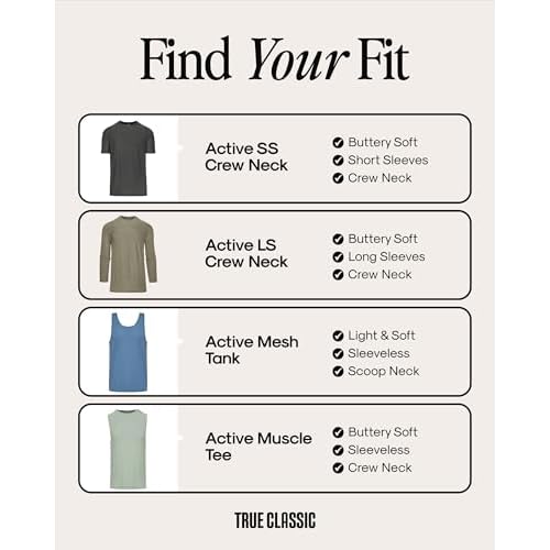 True Classic Workout Shirts for Men ? Mens Shirts & Muscle Shirt for Men, Gym Shirts, Tank Tops Men and Athletic Base Layer