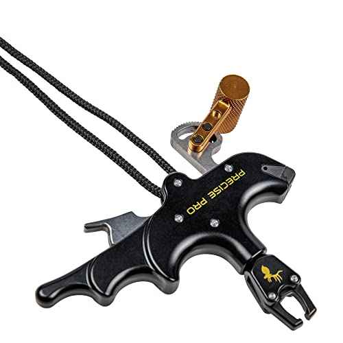 Trophy Ridge Precise Pro Archery Release - Pro Performance, 4-Finger Design, Smooth Sear-Style Mechanism, Torque-Free Rotation, Adjustable Thumb-Trigger and Sear Tension, Sling Wrist Strap Included