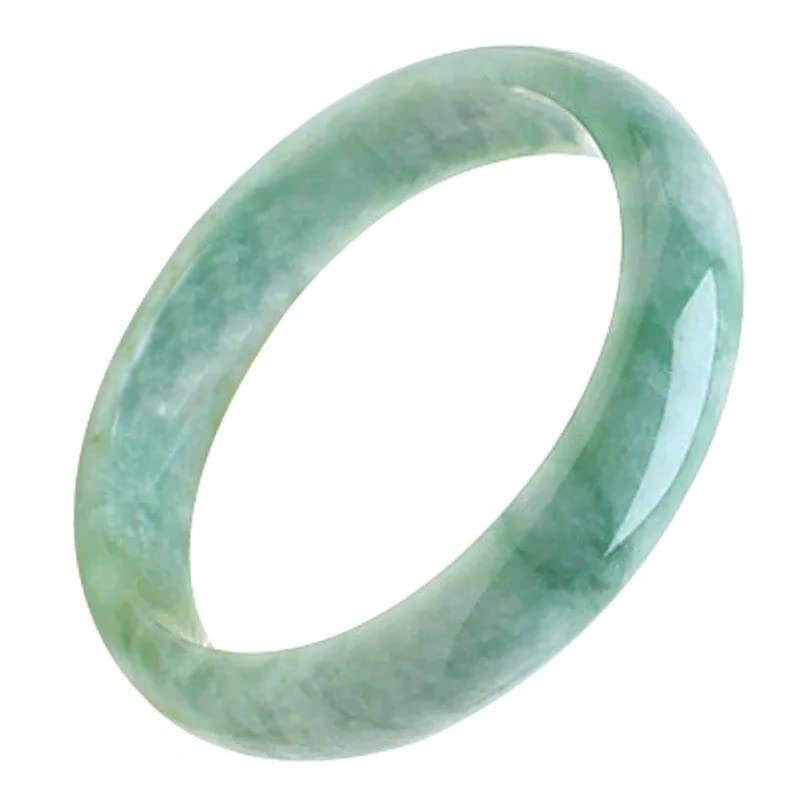 Zimlove Jade Bangle Bracelet for Women, Green 60mm, Classical Retro Chinese Style, Gift Box Included